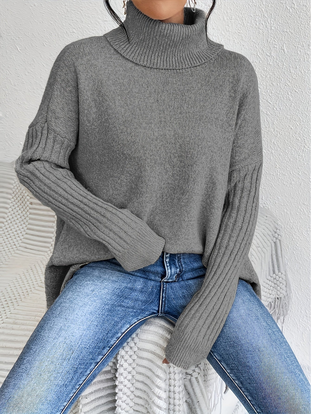 Ceridwen – Turtleneck Oversized Casual Jumper