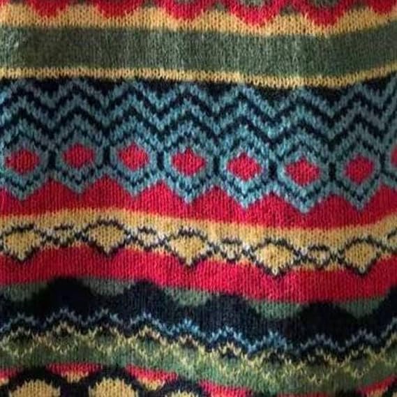 June – Boho Knit Jumper with Nordic Pattern