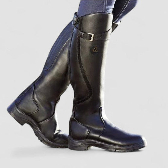 Theodora – Tall Riding Boots with Buckle Detail