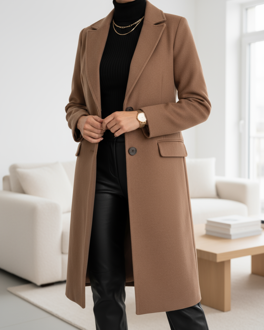 Linda – Elegant Long Tailored Coat