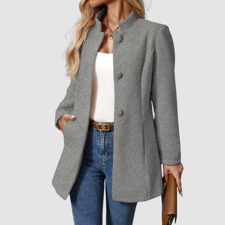 Annette – Timeless Elegant Stand Collar Coat
