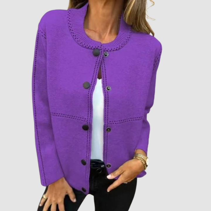Christine – Button-Front Knit Cardigan