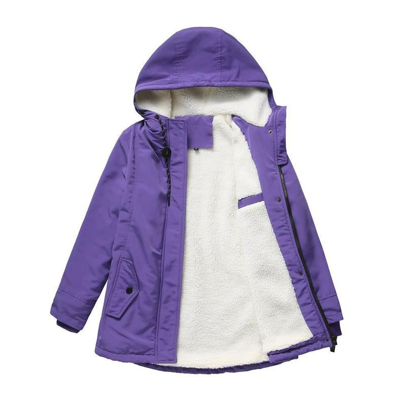 Emmeline – Hooded Winter Coat with Sherpa Lining