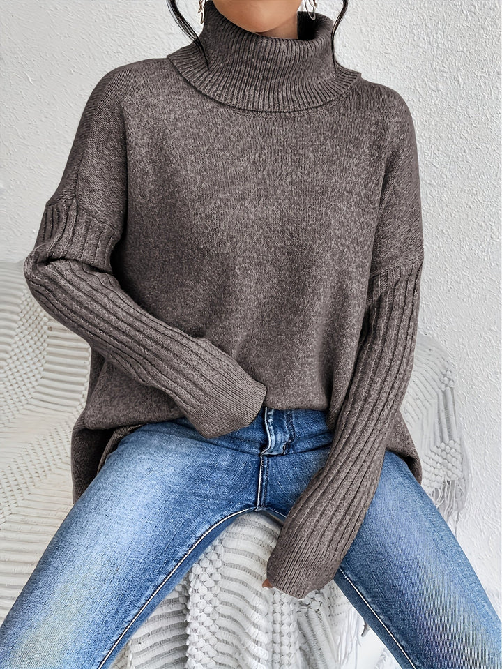 Nicola – Oversized Turtleneck Knit Jumper