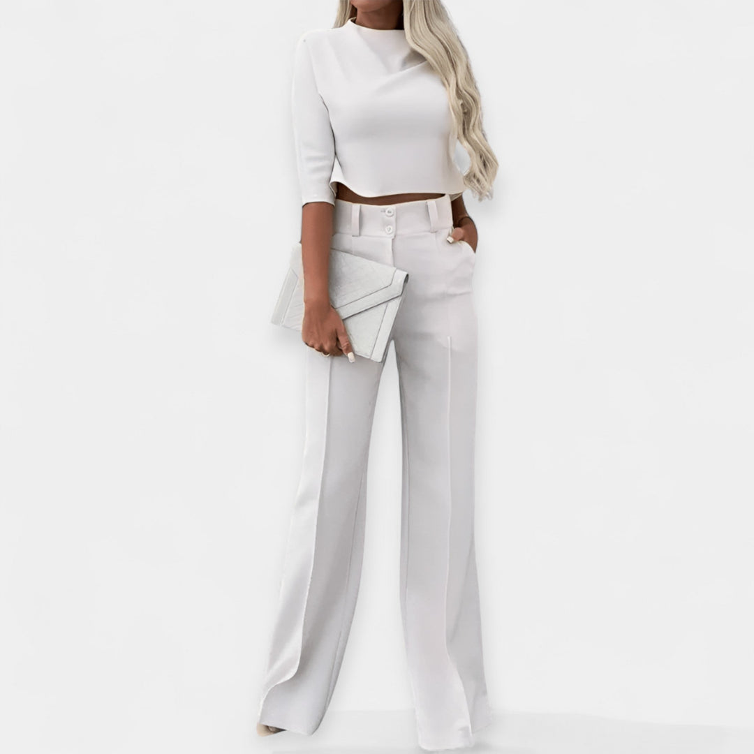 Lila | Coordinated Crop Top and Trousers Set