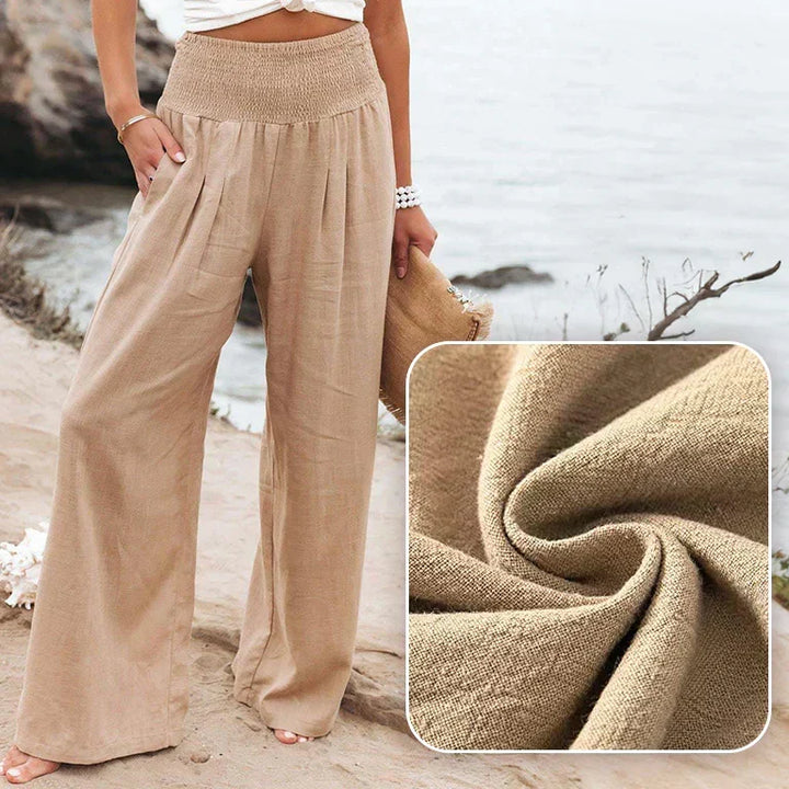 Krista | High Waist Soft-Weave Trousers