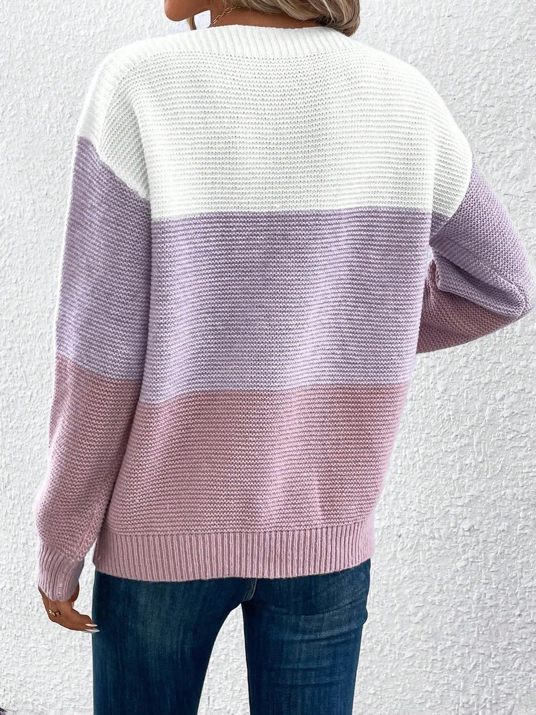Rhiannon – Colourblock Knit Jumper