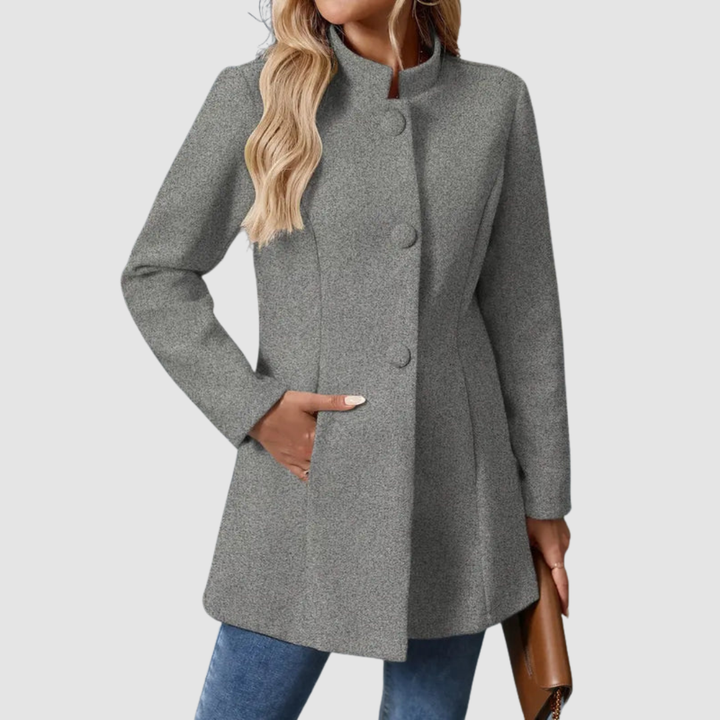 Annette – Timeless Elegant Stand Collar Coat