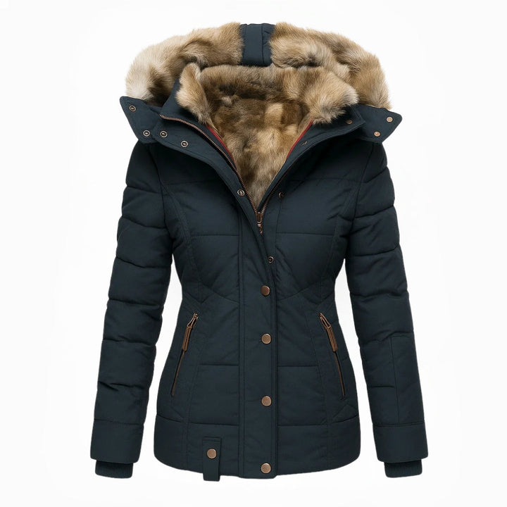Saskia – Faux-Fur-Lined Hooded Winter Coat