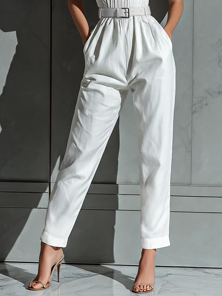 Maxine – Halter Neck Belted Tailored Jumpsuit