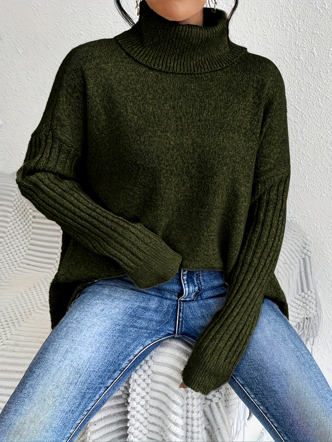 Ceridwen – Turtleneck Oversized Casual Jumper