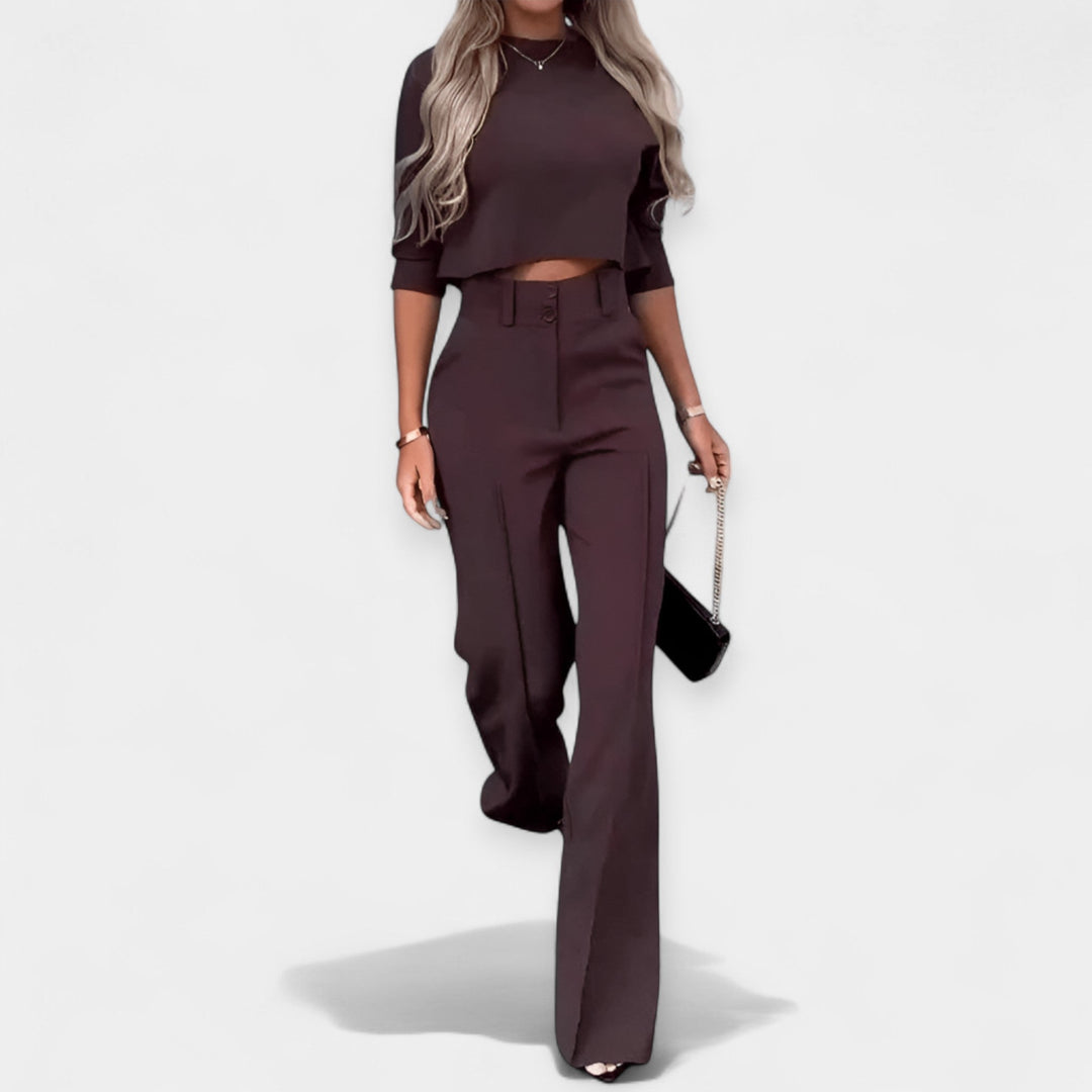 Lila | Coordinated Crop Top and Trousers Set