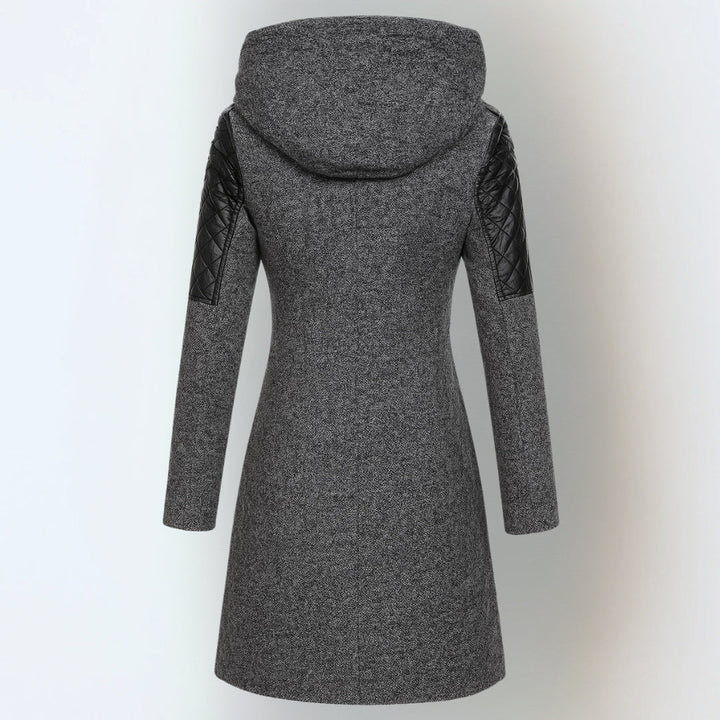Veronica – Hooded Quilted Panel Winter Coat
