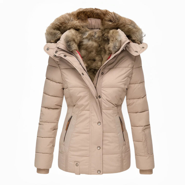 Saskia – Faux-Fur-Lined Hooded Winter Coat