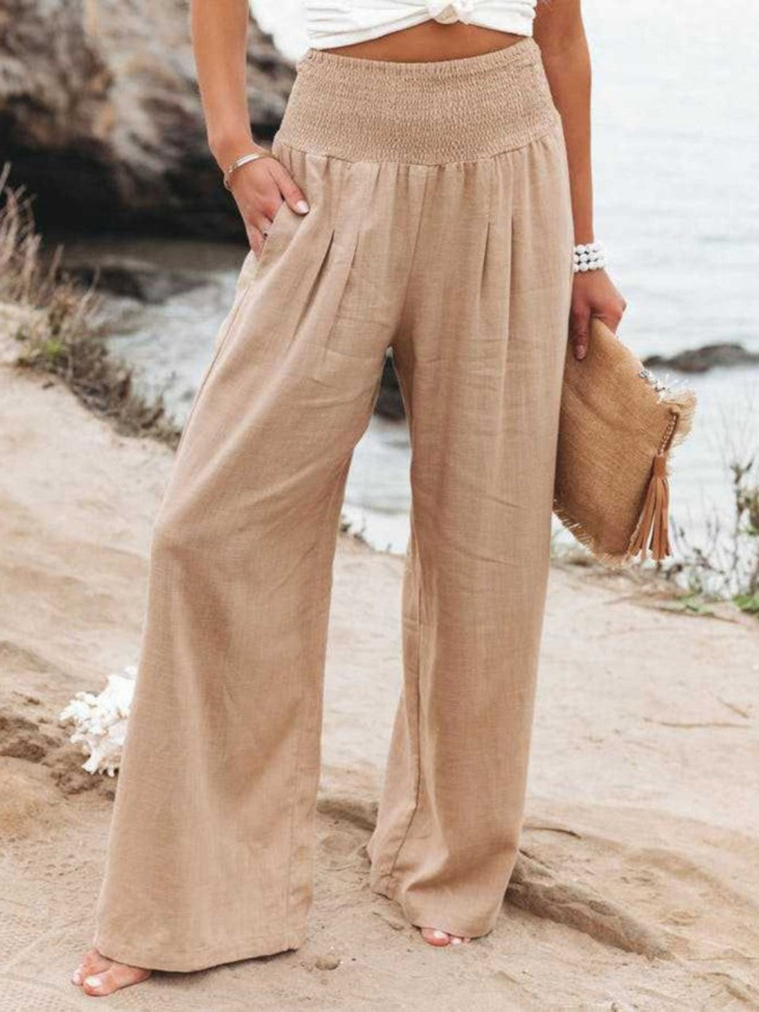 Aurelia | Remi Wide-Leg Linen-Look Trousers