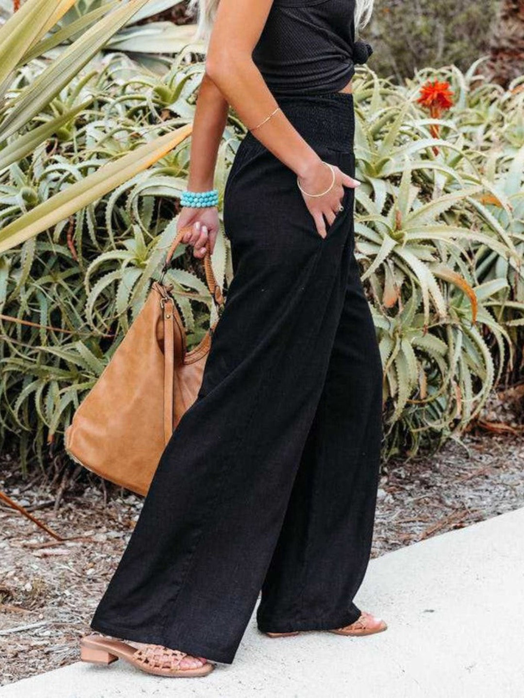 Aurelia | Remi Wide-Leg Linen-Look Trousers