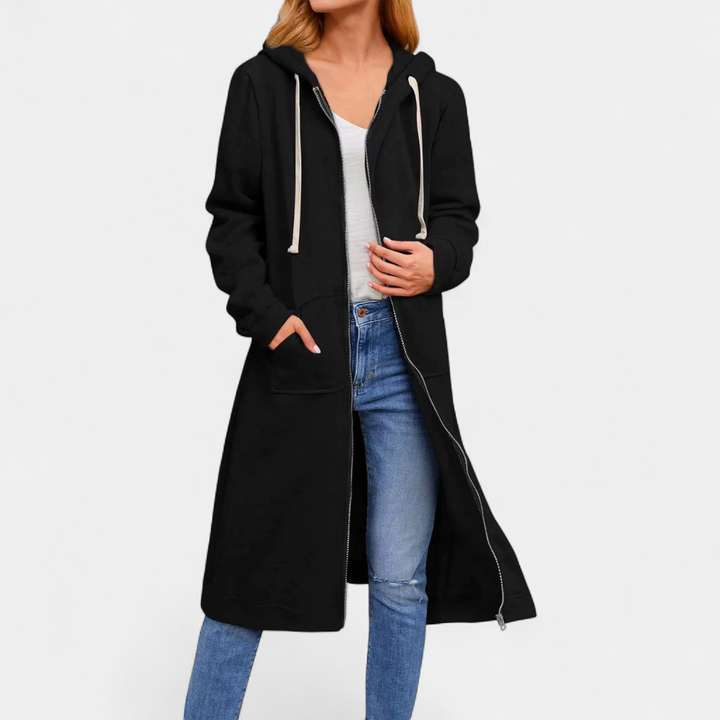 Marina – Relaxed Zip-Up Longline Hoodie