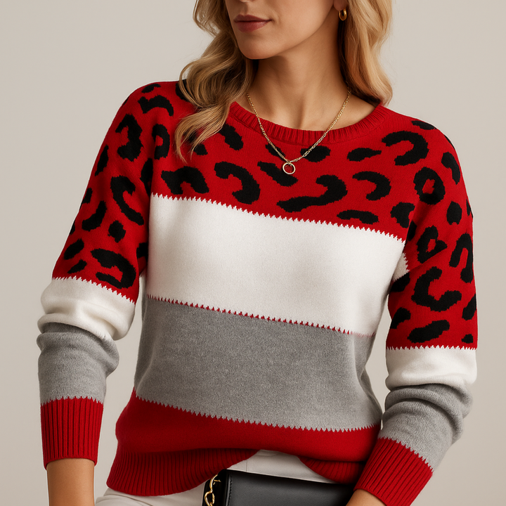 Tabitha – Leopard Print Knit Jumper