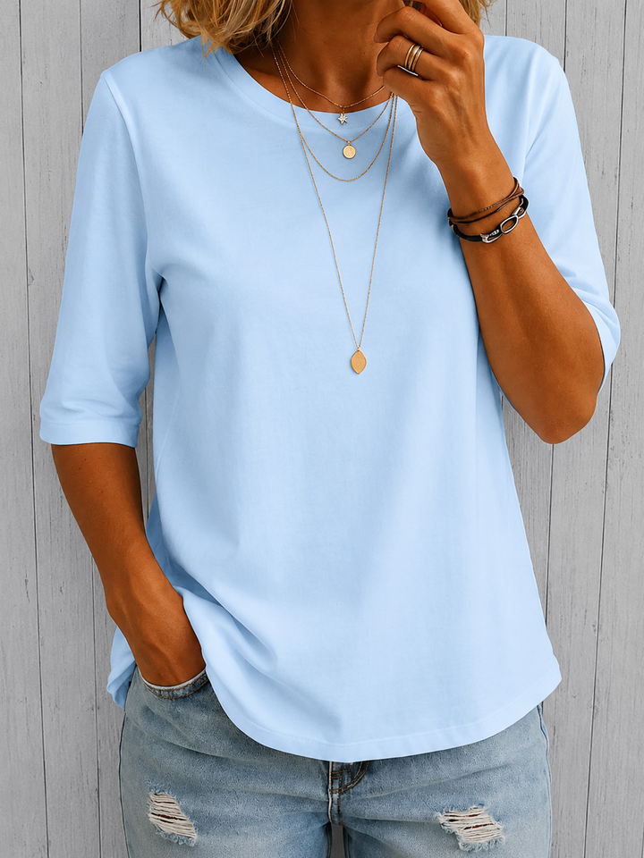Tabitha – Relaxed Three-Quarter Sleeve Top