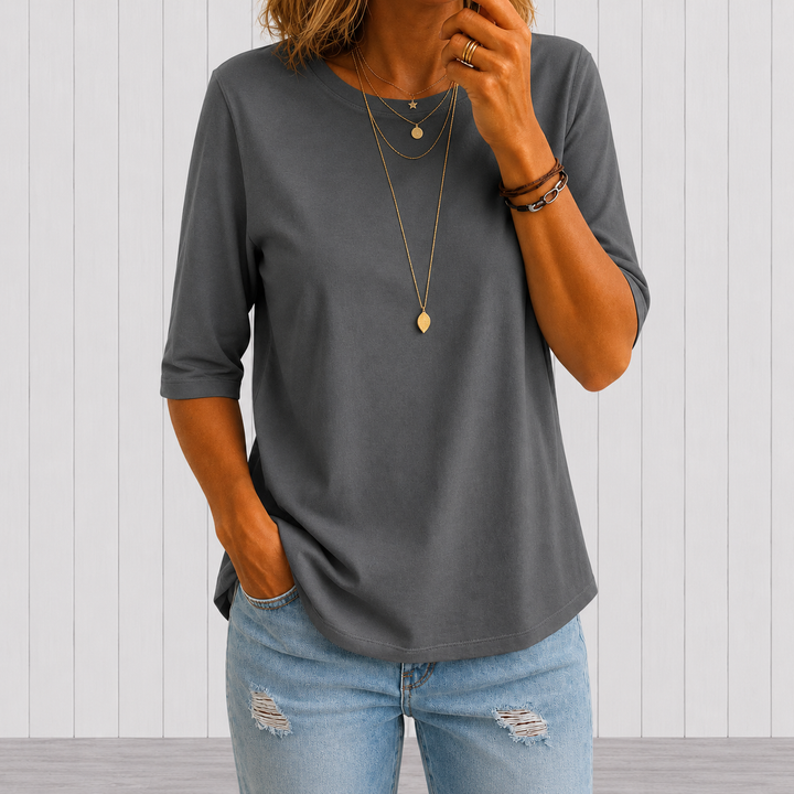 Tabitha – Relaxed Three-Quarter Sleeve Top