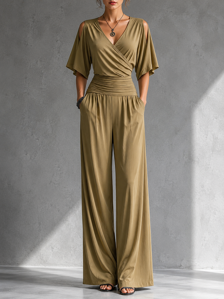 Yvonne – Wide Leg Wrap Jumpsuit