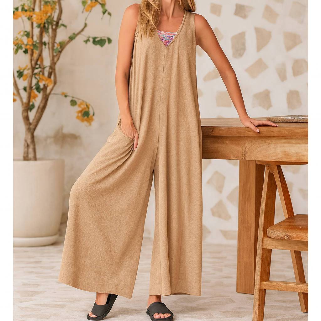 Ilse | Wide Leg Letur Jumpsuit