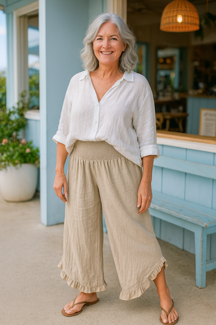 Clare | Linen-Look Ease Trousers