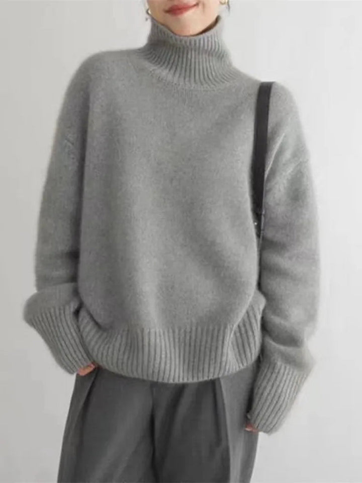 Beryl – Oversized Turtleneck Knit Jumper