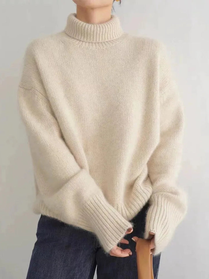 Beryl – Oversized Turtleneck Knit Jumper