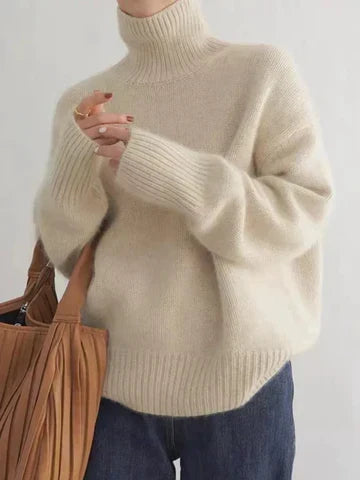 Beryl – Oversized Turtleneck Knit Jumper