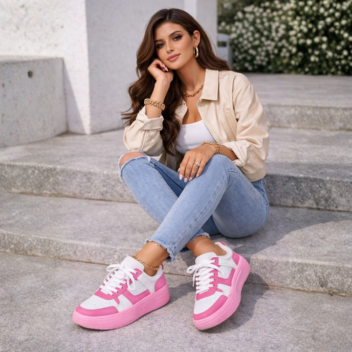 Marjory – Lace-Up Platform Trainers