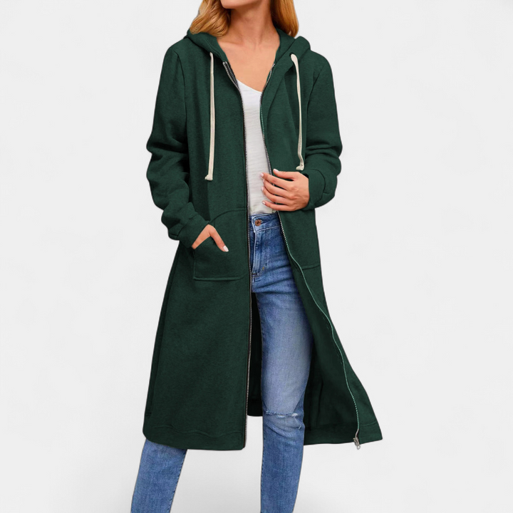 Marina – Relaxed Zip-Up Longline Hoodie