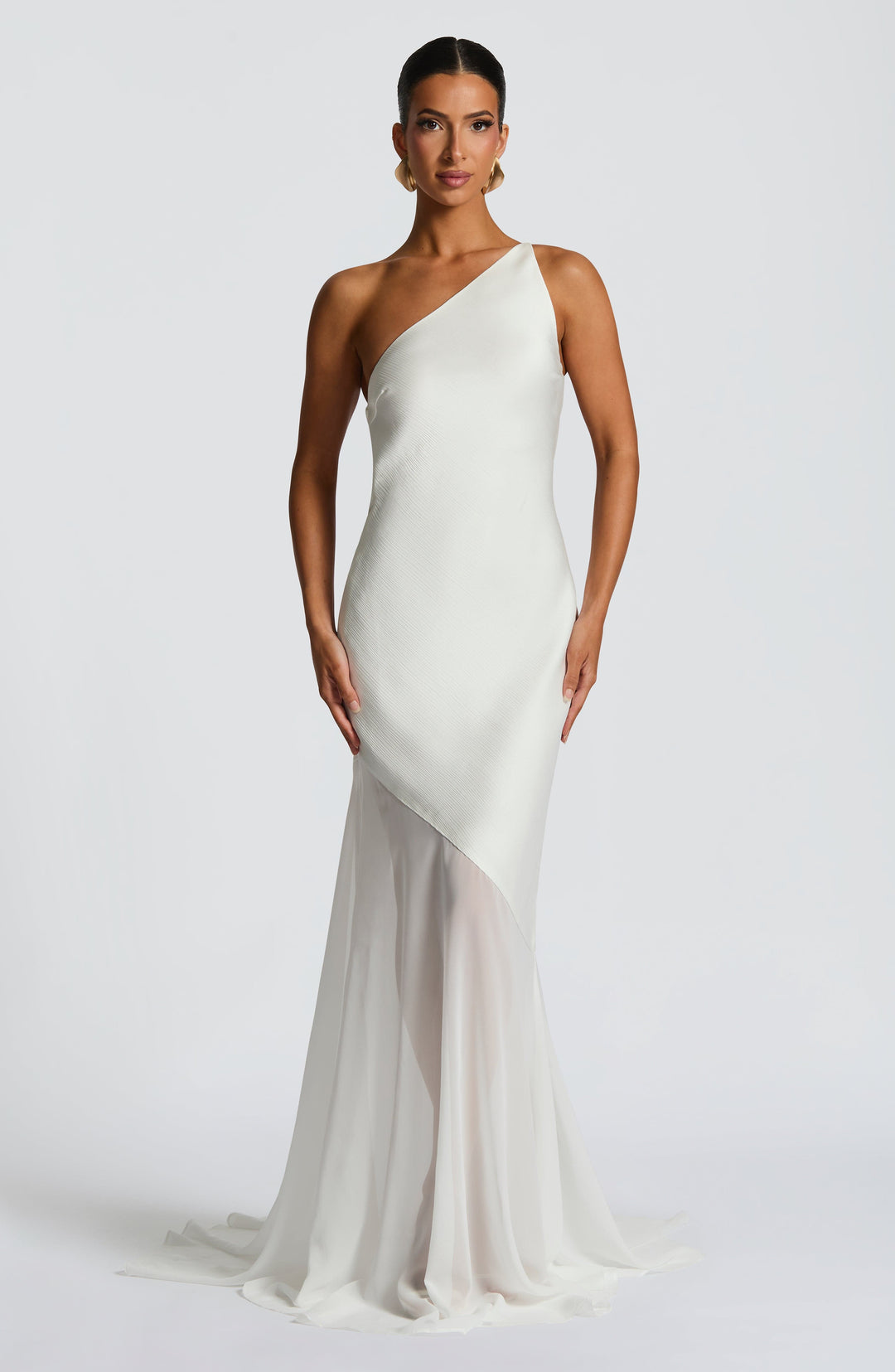 Cheyenne | One-Shoulder Mesh Evening Gown