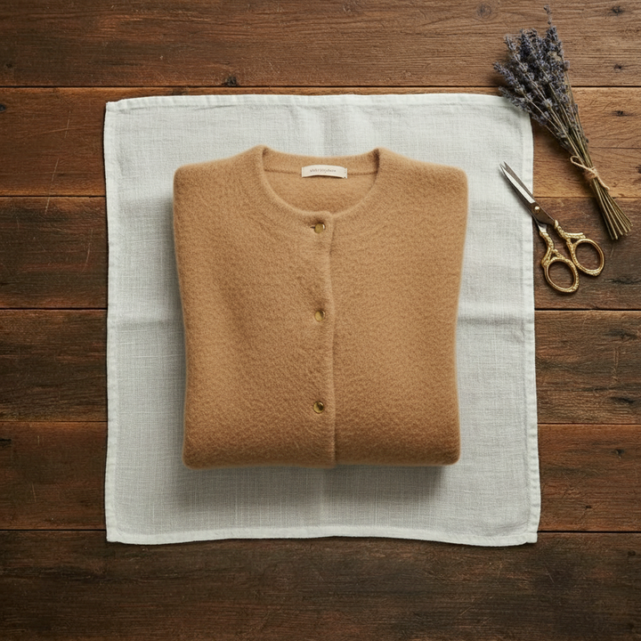 Theresa – Longline Cardigan with Gold Buttons