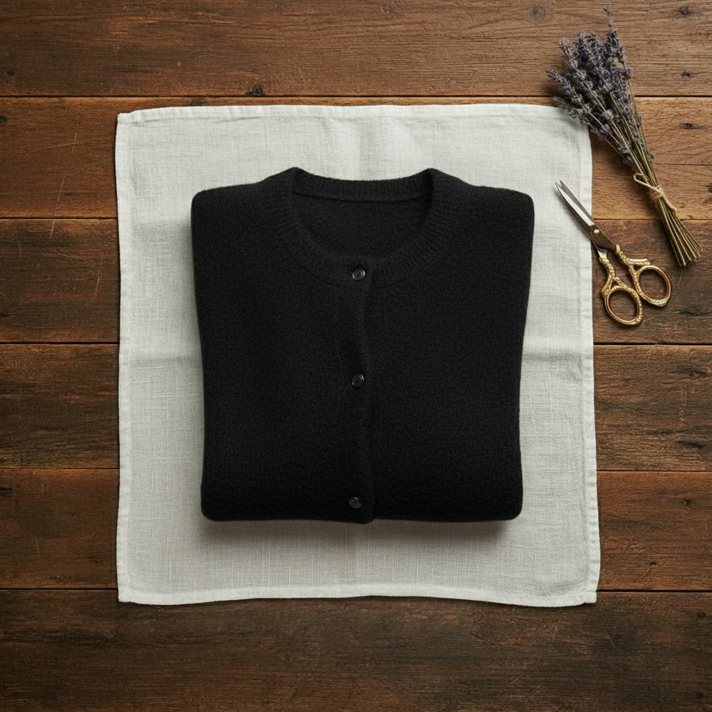 Theresa – Longline Cardigan with Gold Buttons