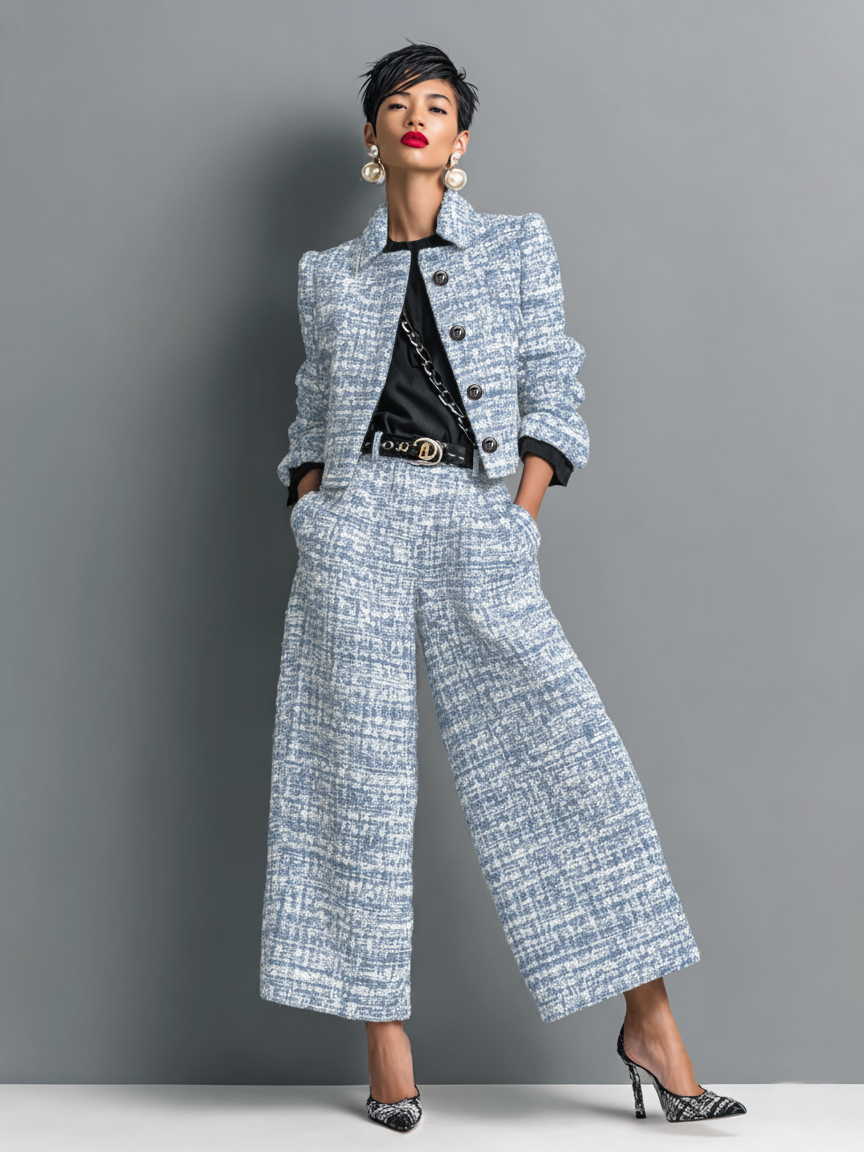 Edna – Tweed-Look Tailored Co-ord Set
