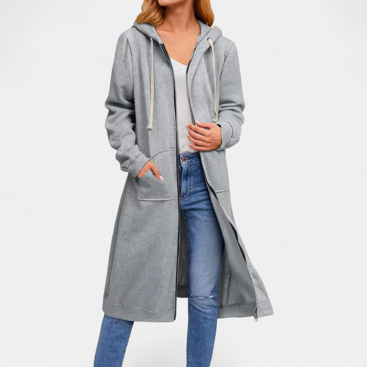 Marina – Relaxed Zip-Up Longline Hoodie