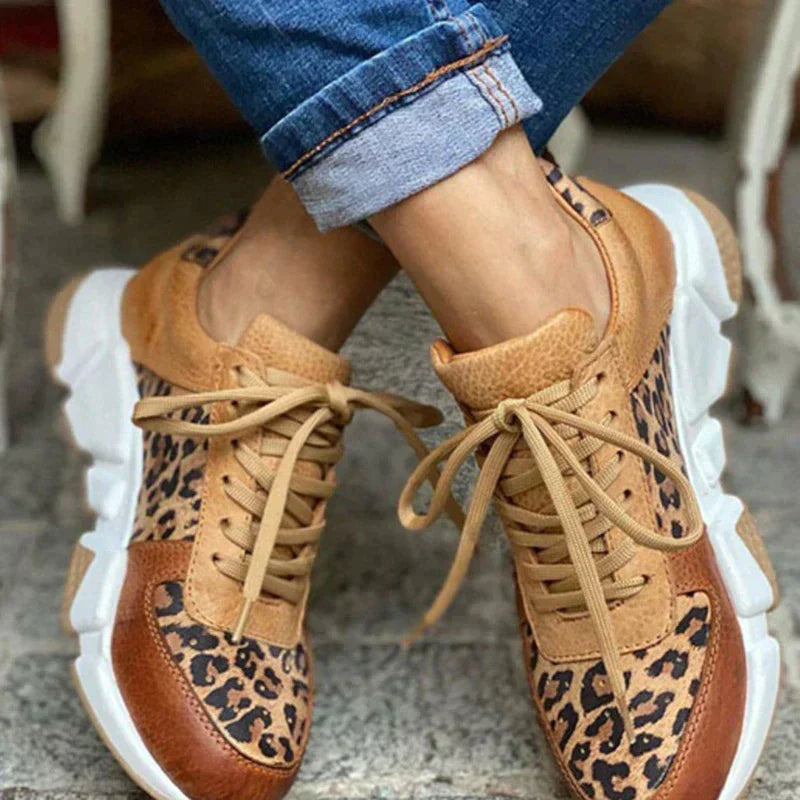 Zeenat | Comfortable Leopard Trainers