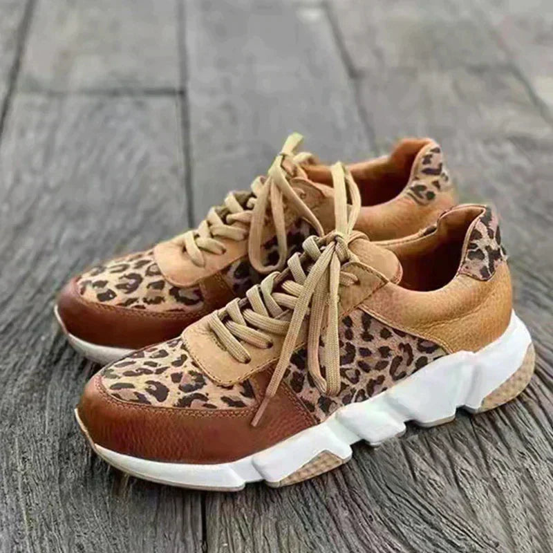 Zeenat | Comfortable Leopard Trainers
