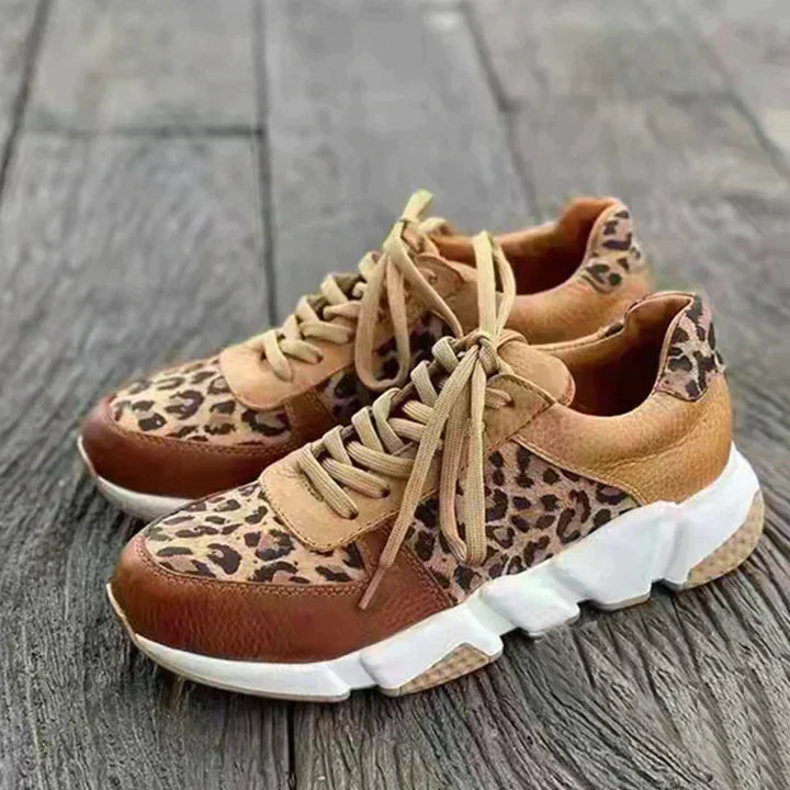 Zeenat | Comfortable Leopard Trainers
