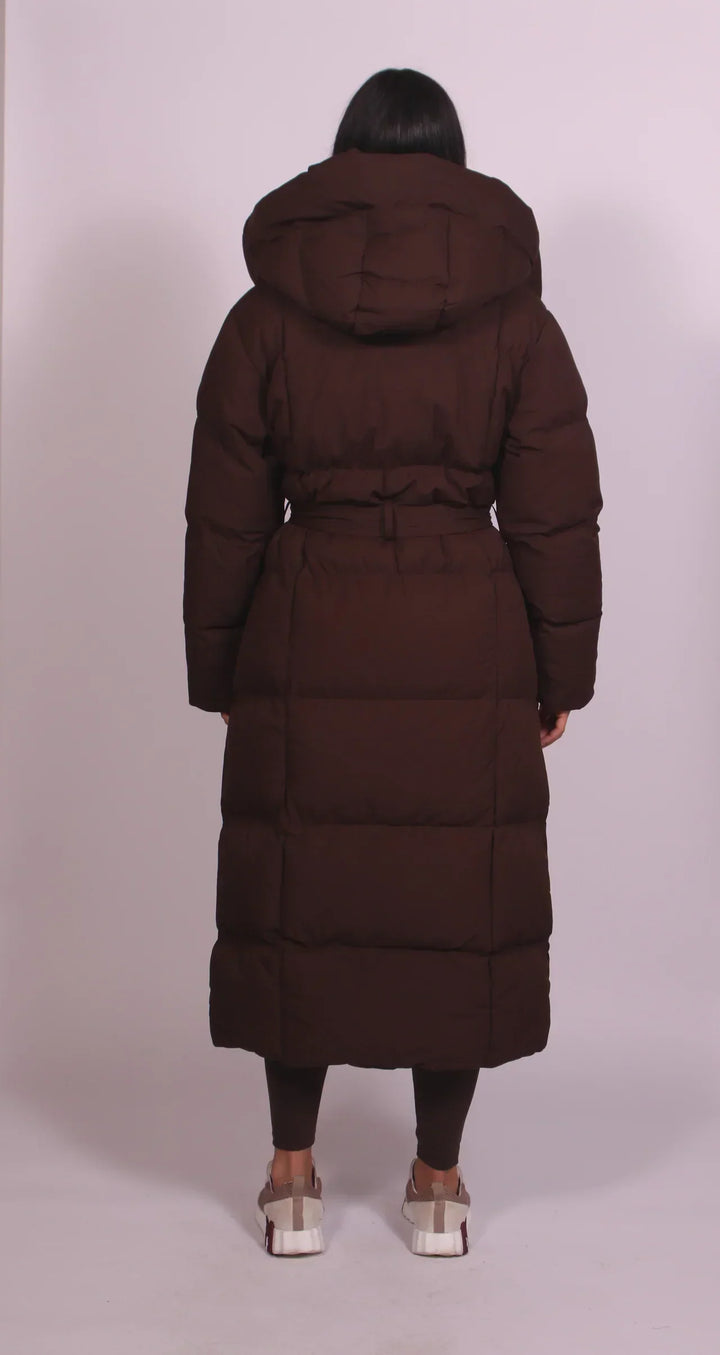 Ada – Longline Belted Puffer Coat