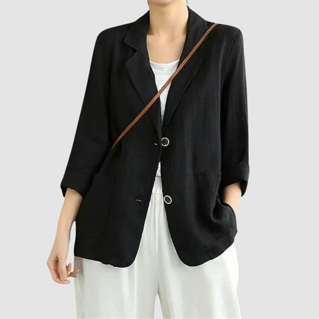 Lorna – Casual Linen-Like Structured Blazer