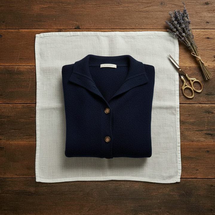Delia – Collared Button-Down Knit Cardigan