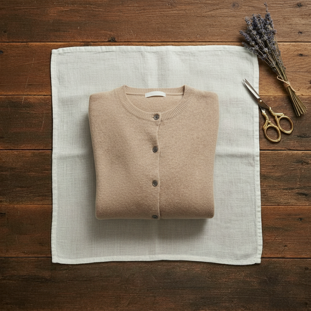 Brenda – Crew Neck Button-Front Knit Cardigan