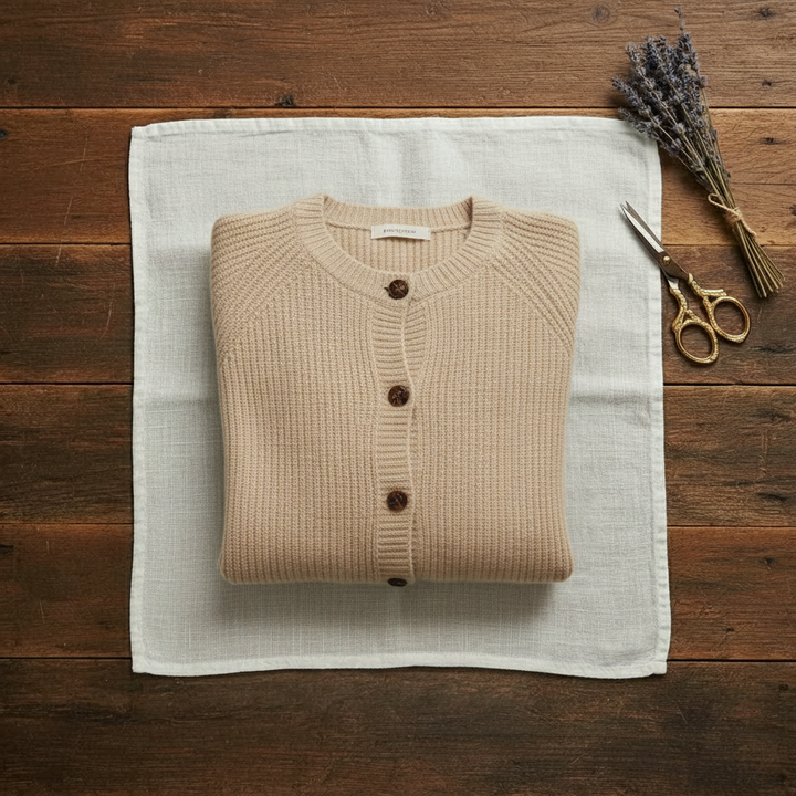 Georgiana – Ribbed Button-Front Knit Cardigan
