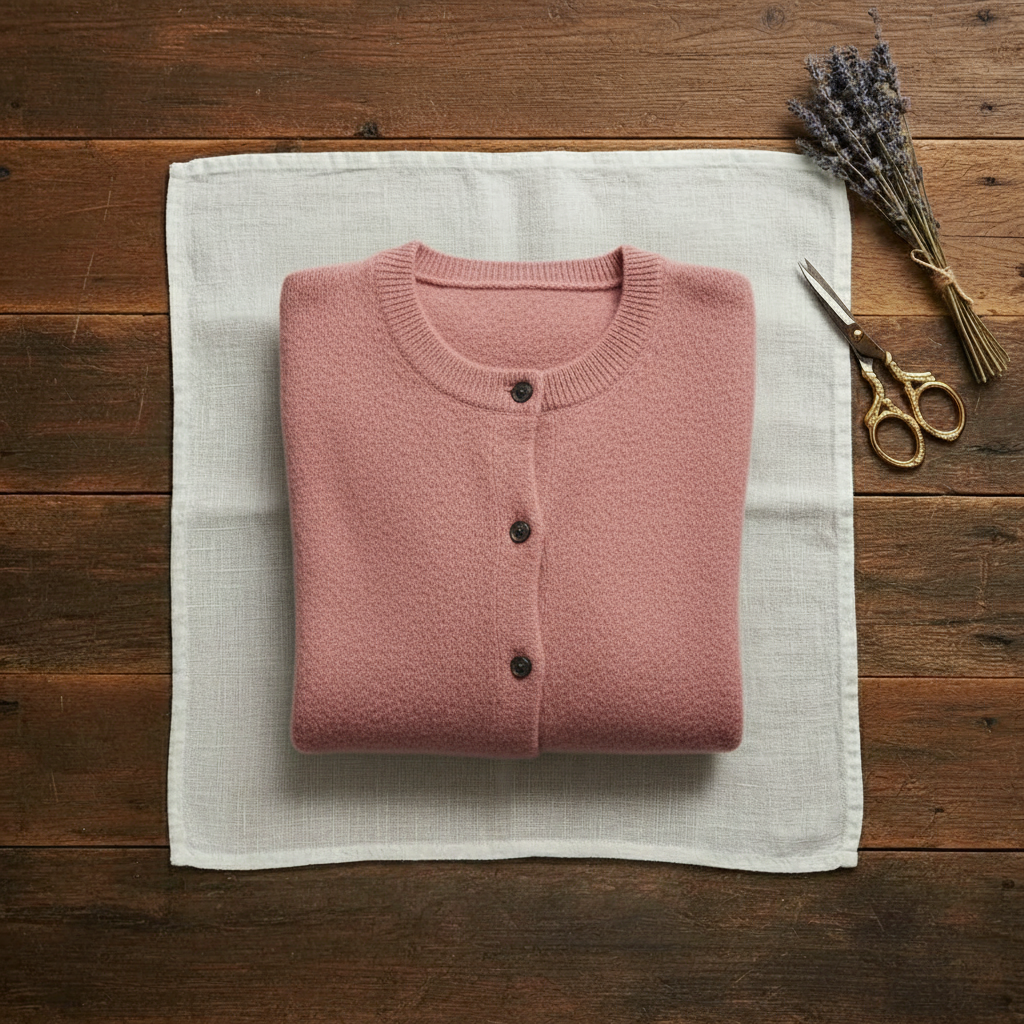 Brenda – Crew Neck Button-Front Knit Cardigan