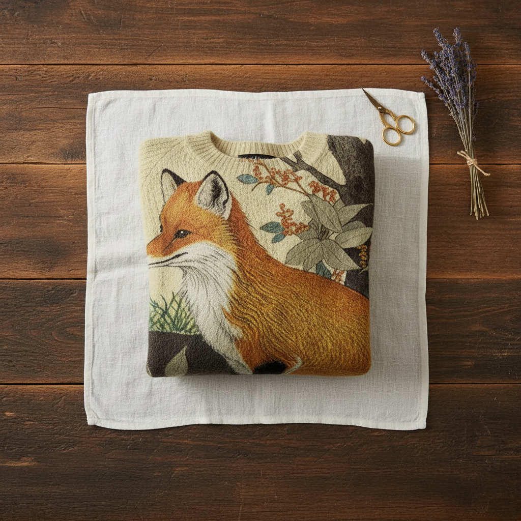 Lettie – Fox Print Knit Jumper