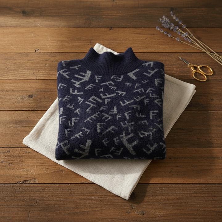 Roseanne – Monogram Turtleneck Knit Jumper