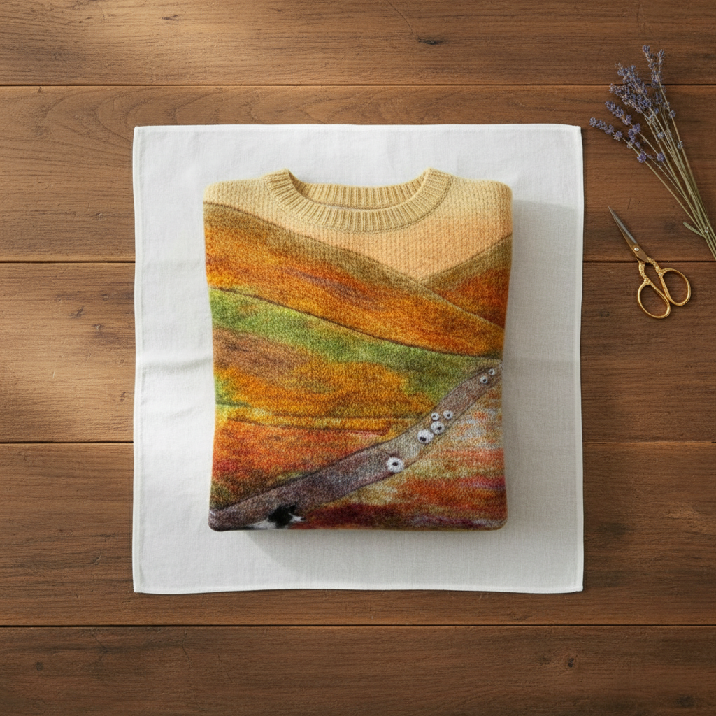 Lois – Scenic Landscape Print Knit Jumper