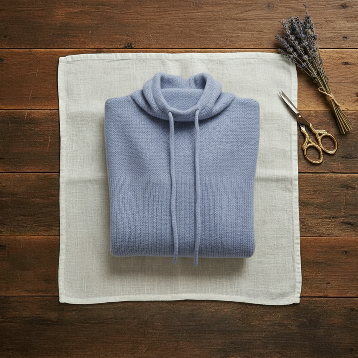 Marisa – Cowl Neck Drawstring Knit Jumper